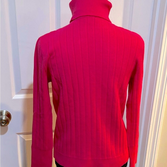 Talbots Pink T-Neck Sweater, Size M - Picture 2 of 6